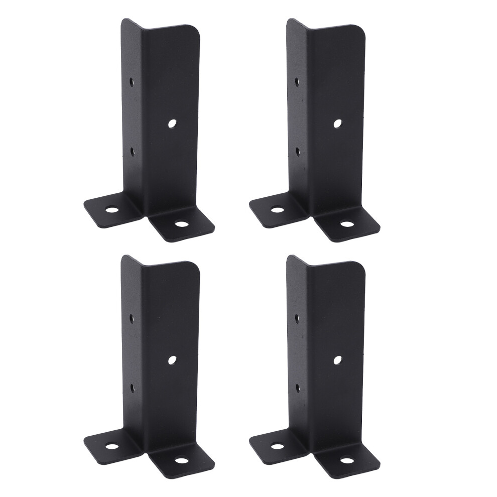 Post Anchor Brackets 4 Sets for Fence Porch Railing Handrails Metal Base