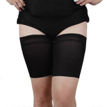 (62-70cm, black) High Elastic Anti Friction Anti-Scratch Thigh Bands Leg Warmers Slouch Socks Slimmer Band