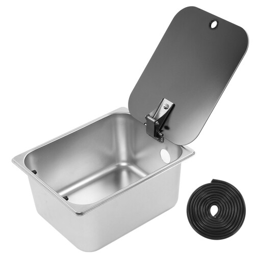 RV Kitchen Sink 300x240x150mm Square Stainless