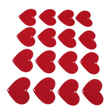 Valentine's Day 6 Pack Red Heart Felt Banner 96Pcs Pre-Strung Garland