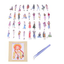 101 stuks stickers voor scrapbooking, Urban Scrapbook Sticker Junk Journal Supplies Kit