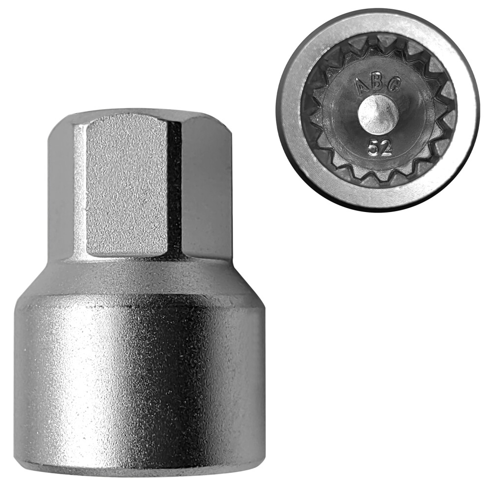 Steel Wheel Locking Nut Key Adapter for Porsche - Silver, 52mm Thickness-image-OPC-PJ9N2R2-NEW