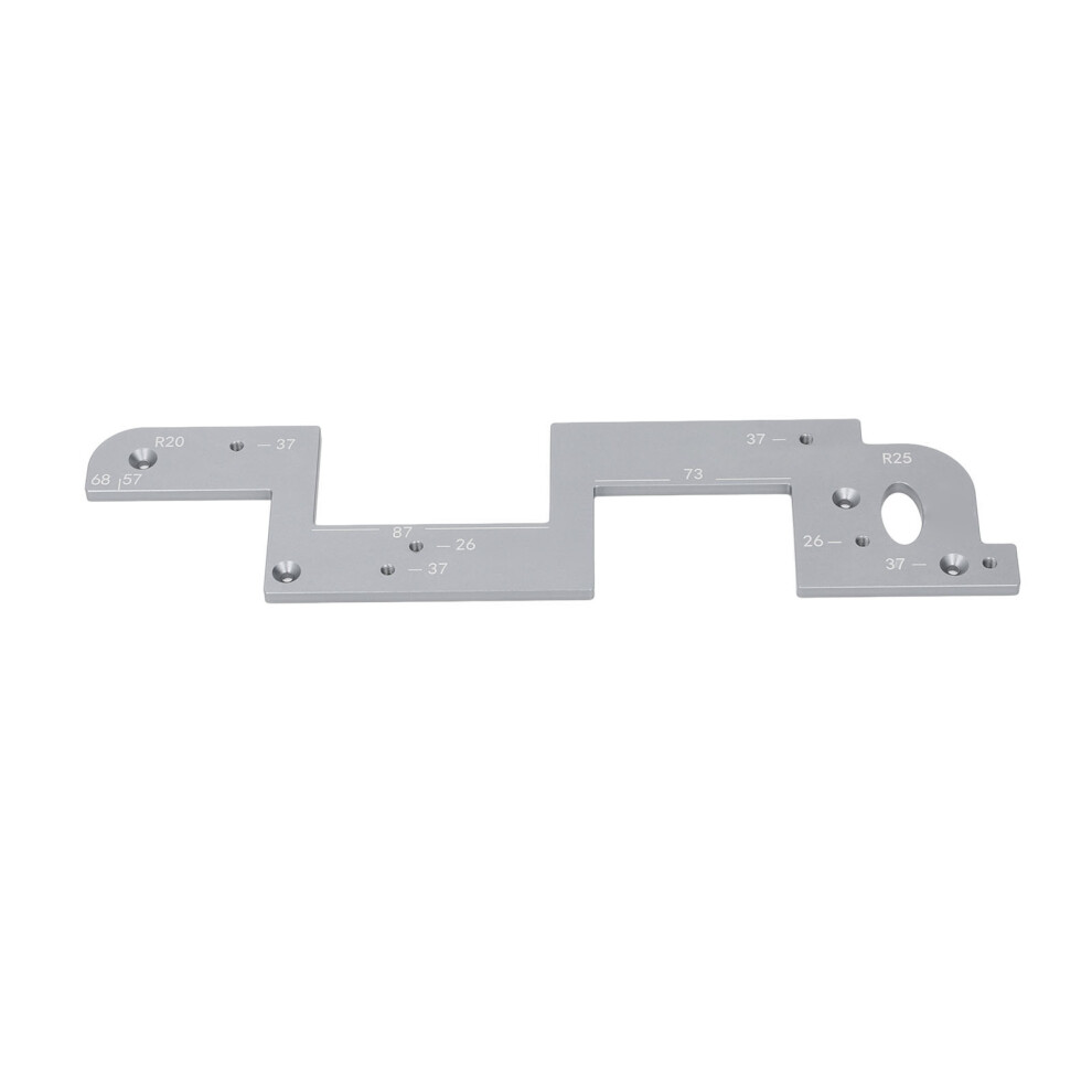 Woodworking Slotting Router Template Aluminum Alloy 6Mm Silver For Cabinets 4221331174567