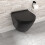 NES Home Nes Home Wall Hung Rimless Black Toilet, Cistern Frame Rectangle Black Button 9
