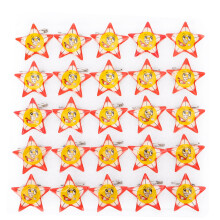 25Pcs LED Brooches Cartoon Glowing Decoration