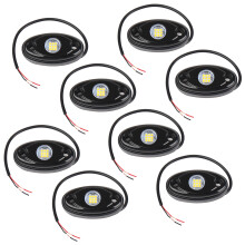 8er Pack LED Rock Lights IP67 wasserdicht 9W für Auto, LKW, Motorrad