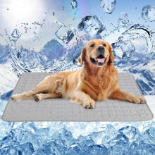 Reusable Dog Cooling Mat Extra Large 100x70cm, Easy-Fold Pet Cool Mat