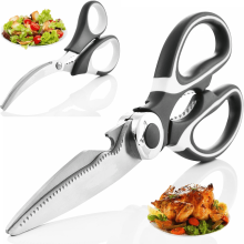 2 Pack Kitchen scissors Stainless Steel Kitchen Shears for Fish, Meat, Vegetables, Herbs, Bones Food