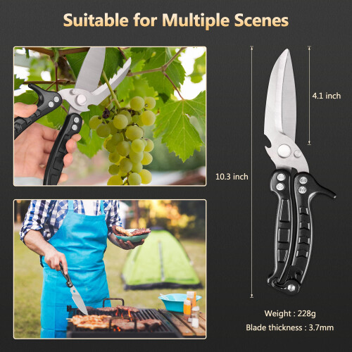 Kitchen Shears, Kitchen Scissors Heavy Duty Seafood Scissors Barbecue Scissors 1