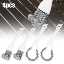 4pcs Barbecue Grill Cleaning Brush with Scraper, 2-in-1 Stove Cleaner Brush