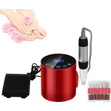 Nagelschleifer mit 35.000 U/min, professionelles Maniküre- und Pediküre-Werkzeugset, Nagelfräser-Set mit 6 Schleifaufsätzen