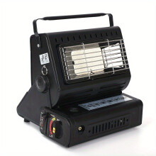 black Stay Warm Outdoors with this Portable Dual-Use Liquefied Gas Mini Tent Heater Fireplace