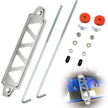 Accuhouder, accubevestigingsbeugel van aluminiumlegering, accubak voor auto-accu, bevestigingsbeugel met vergrendeling.