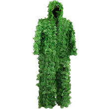Ghillie Suit, Ghillie Hood for Hunting Bird, Ghillie Suit Leaf Woodland Camouflage Green Leaf Hunting Leaf Suit, Hooded Ghillie Suit Camo Suit