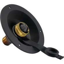 B&B Molders RV Vervangingsonderdelen en Accessoires Camper City Waterinlaat Vulplaat met Messing Terugslagklep Zwart PN 94219