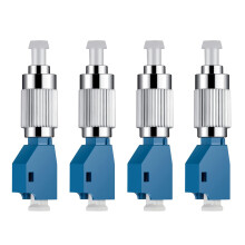4 stuks visuele foutzoeker glasvezeladapter, glasvezelconnector, single-mode 9/125 µm FC mannelijk naar LC vrouwelijk hybride optische vezel
