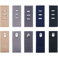 10 stuks broekverlengers met metalen haak voor broeken, jeans, pantalons en rokken, ideaal voor zwangere vrouwen en mannen.