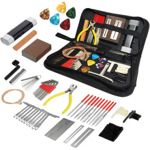 72PCS Guitar Tool Kit,Professional Guitar Repairing Maintenance Tool Kit with Guitar Strings Picks Bridge Pins Gauge Guitar Accessories Gift