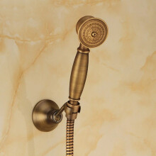 Retro douchekopset, handdouche, handdoucheset, bronzen handdouchekop, handgemaakte handdouche