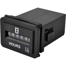 JR-HM001 Snap in Mechanical Hour Meter Rectangular Hour Meter for DC 6V to 80V Power Equipment