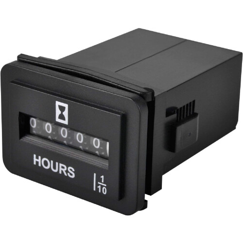 JR-HM001 Snap in Mechanical Hour Meter Rectangular Hour Meter for DC 6V to 80V Power Equipment