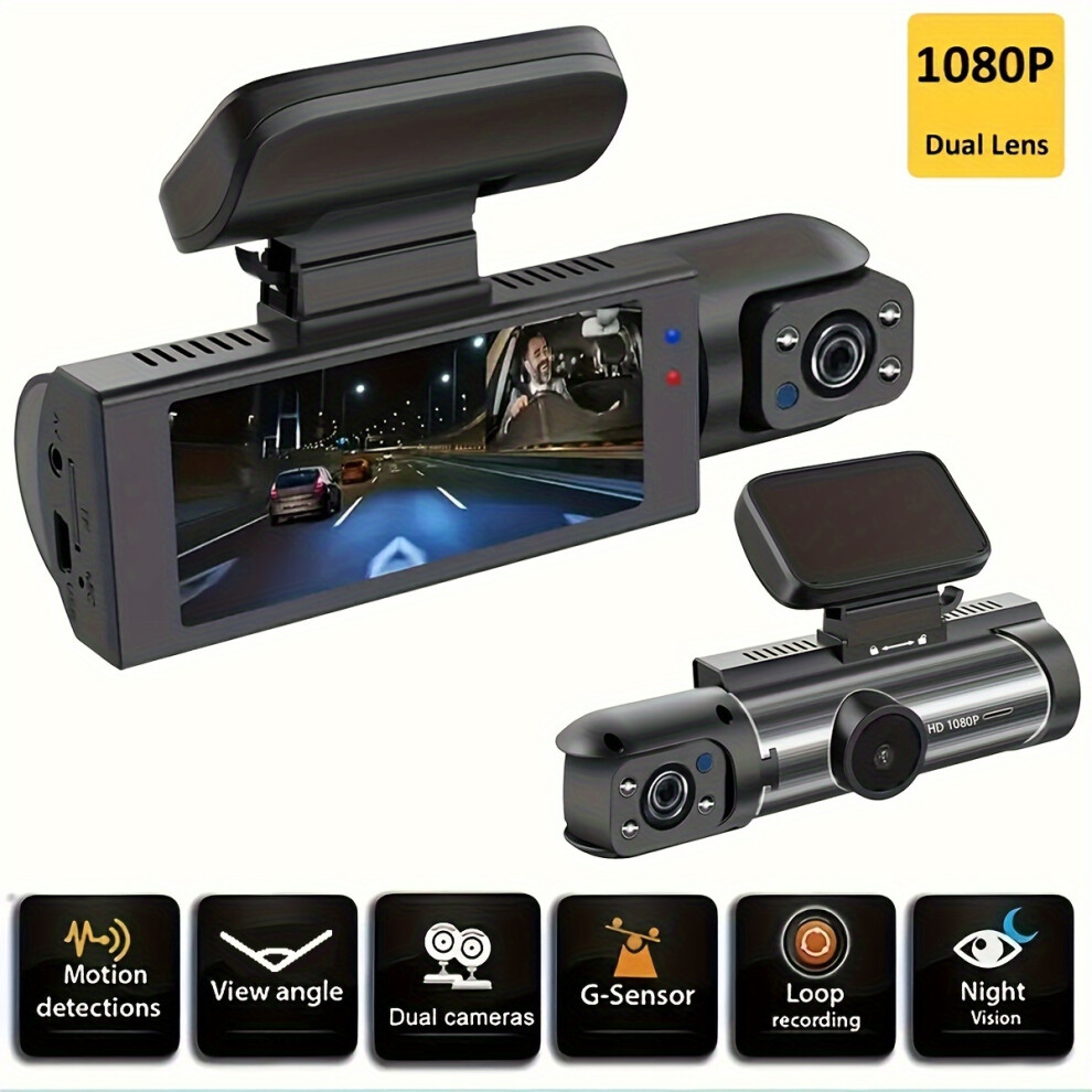 1080P Dual Camera,Dash Cam For Cars,Front And Inside,Car Camera With Ir Night Vision,Loop Recording 749764122442