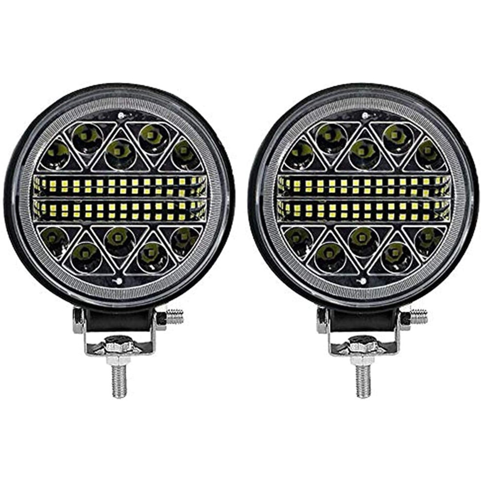 4" Led Round Fog S 126W Waterproof Spot Flood Pod Off Road Driving Roof For Jeep,Suv Truck, Hunters Light 749764122794