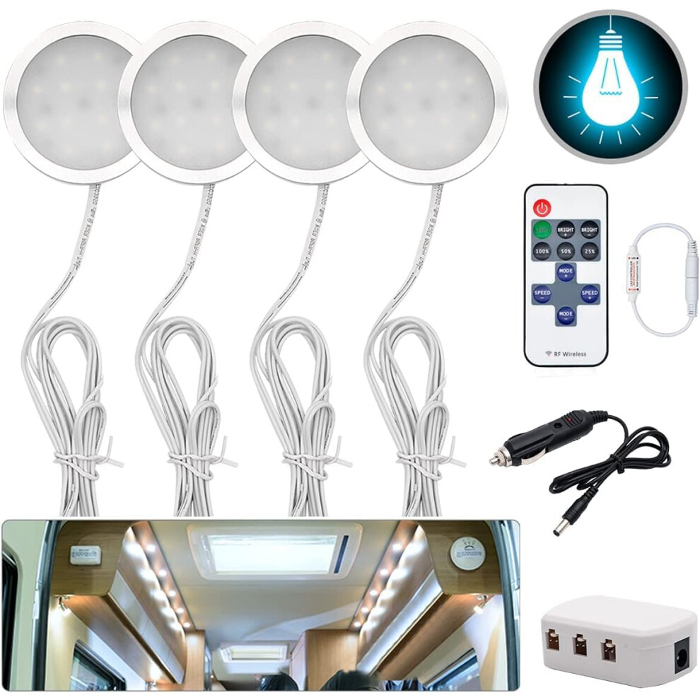 Interior Led Spot 12V 3W Recessed Ceiling Down For T4 T5 Camper Van, Lorry, Caravan, Motorhome, Boat, Bus (4 S) Light 749764122770
