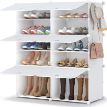 Schuhregal, 5-stöckiger Schuhschrank aus Kunststoff, Schuhregal-Organizer für Kleiderschrank, Flur, Schlafzimmer, Eingangsbereich
