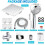 8" Rainfall Shower Head/Handheld Combo. Convenient Push-Button Flow Control Button for easy one-handed operation 3