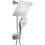 8" Rainfall Shower Head/Handheld Combo. Convenient Push-Button Flow Control Button for easy one-handed operation 1