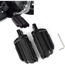 Motorcycle Highway Foot Pegs Pedals Footrest Aluminum Rubber Rear Passenger Foot Board For Most Of Harley