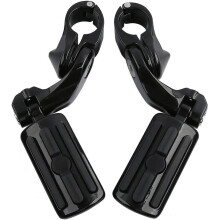 1,25" (32 mm) kurze, abgewinkelte, 360 verstellbare Fußrasten für Highway-Motorräder und Motocross-Motorräder, passend für Harley-Davidson