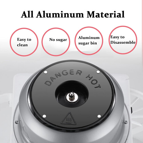 Full Automatic Cotton Candy Maker, 450w DIY Mini Candy Floss Machine Maker,with 290mm Large Diameter Splash Plate, Fast Pre-Heating 1