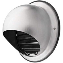 Hotte de ventilation ronde de 5 pouces en acier inoxydable avec joint en caoutchouc