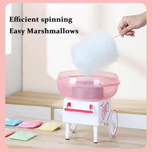 Full Automatic Cotton Candy Maker, 450w DIY Mini Candy Floss Machine Maker,with 290mm Large Diameter Splash Plate, Fast Pre-Heating 2