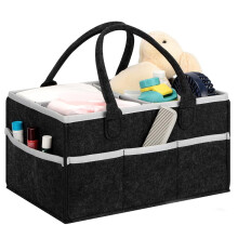 Boîte de rangement portable pour chambre d'enfant, panier en feutre avec plusieurs poches et compartiments interchangeables
