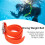 Adjustable Orange Silicone Diving Weight Belt with Quick Release Buckle 1.35m 6
