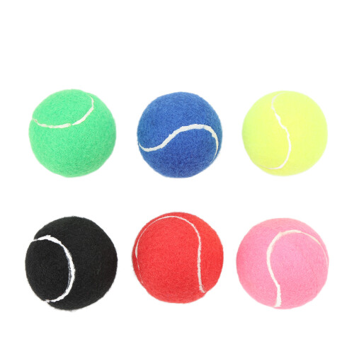 6Pcs Tennis Training Balls Multicolor Cashmere and