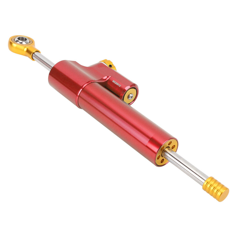 Universal Motorcycle Steering Damper Adjustable + 75Mm Red/Gold 8721331185397