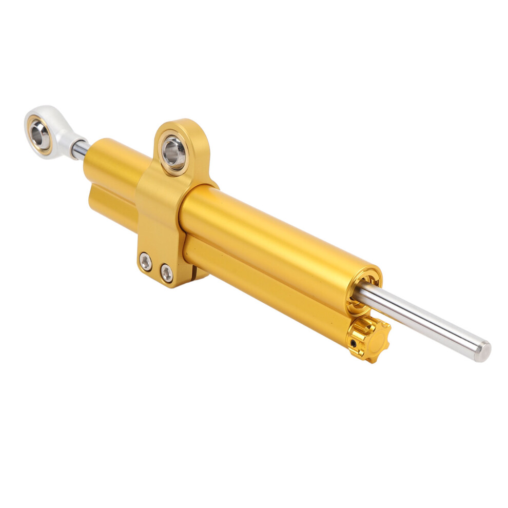 Adjustable Motorcycle Steering Damper Stabilizer - Universal Fit 75Mm Gold 3051331188018