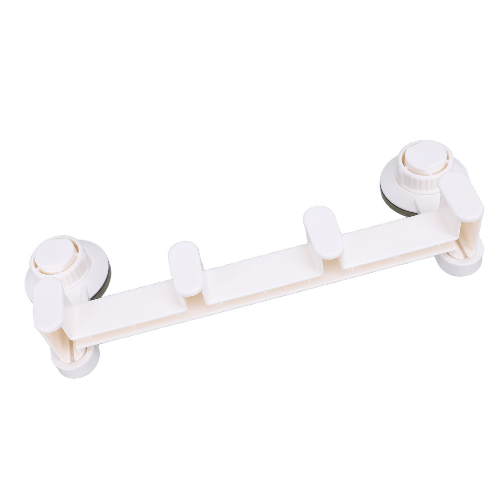 White Wall-Mounted Vacuum Suction Cups & Row Hooks 5Kg For Bathroom Hotel