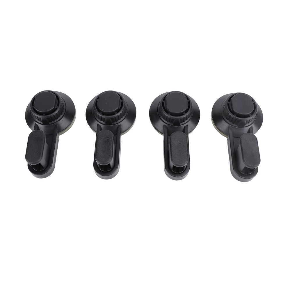 4pcs Vacuum Suction Hook Holders Waterproof No Punch Black for Glass Mirrors