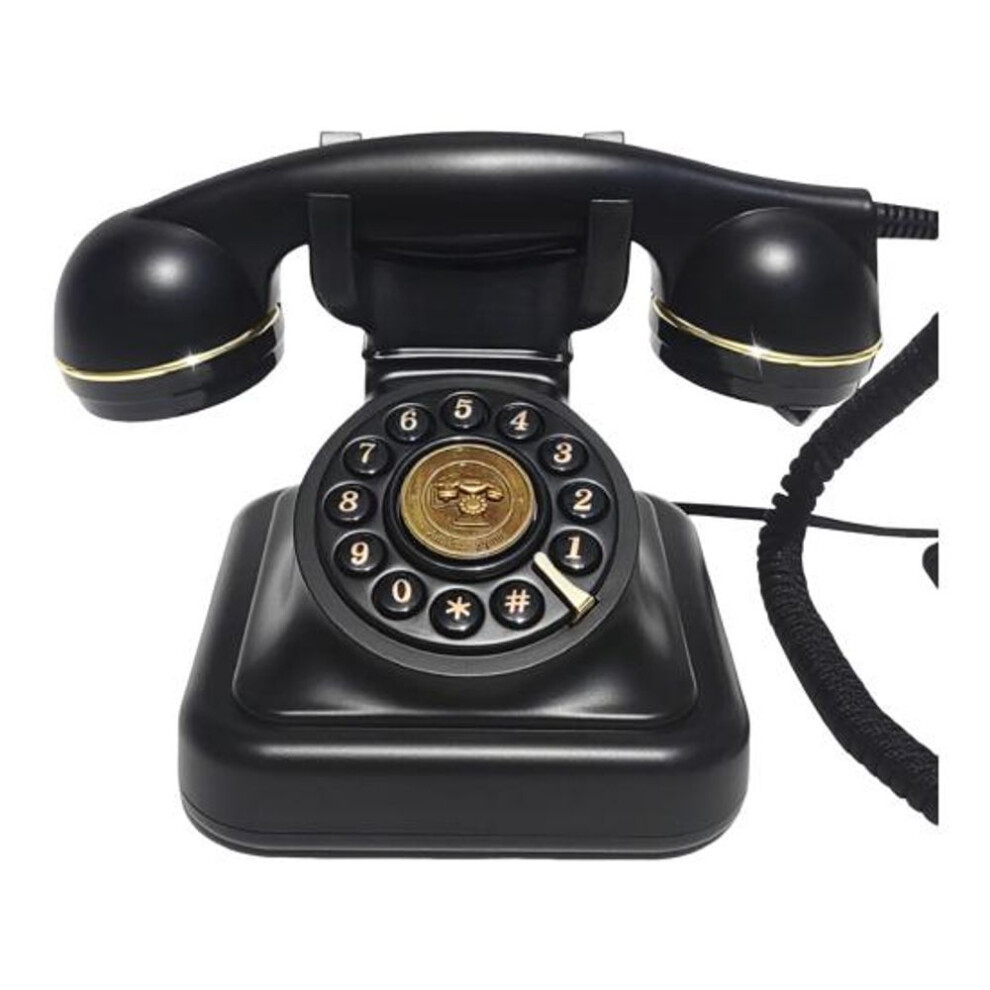 (black) Retro Wired Telephone Guest Book Easy To Use Wedding Phone Guestbook Classic