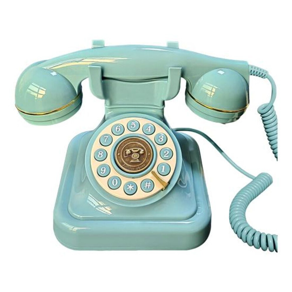 (blue) Retro Wired Telephone Guest Book Easy To Use Wedding Phone Guestbook Classic