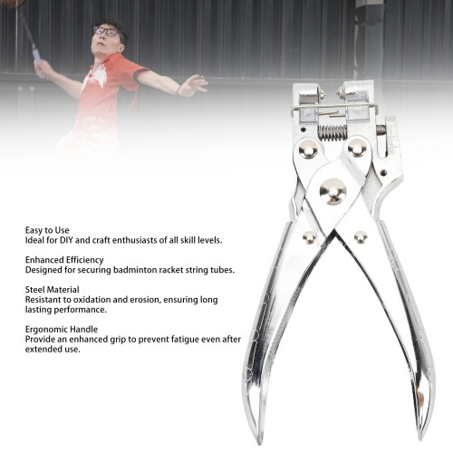 Steel Eyelet Pliers for Badminton Racket Stringing with Ergonomic Handle 2