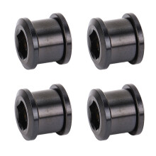 4 Stück 6,5 mm Alloy Mountainbike-Kettenblattschrauben Schwarz, einzelne Scheiben-Kettenblattschrauben