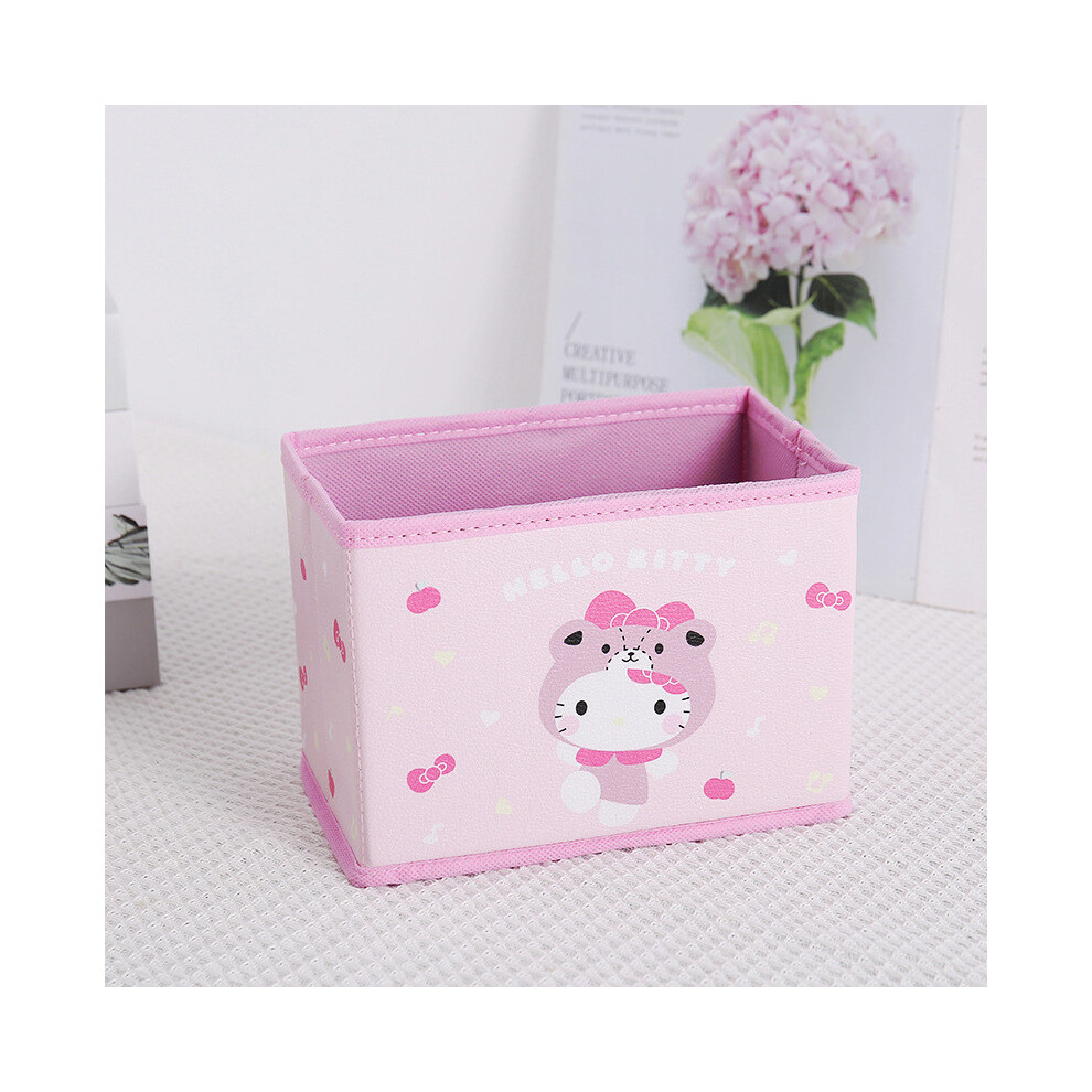 (KT Hat) Kitty Hello Kuromi Cinnamoroll Melody Pattern Foldable Storage Box Desktop-image-OPC-PJ9NGPX-NEW