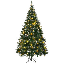 7ft Snow Tipped Artificial Christmas Tree w/150 Lights,Remote Control
