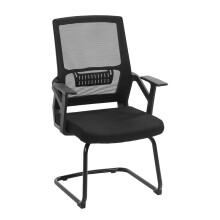 Black Mesh Office Chair for Home & Office with Armrests & Lumbar Support